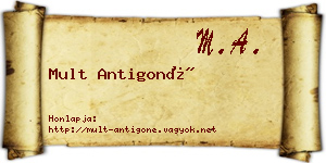 Mult Antigoné névjegykártya